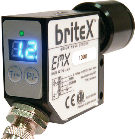 Britex-100, датчик, яркость, измерение, определение, промышленный, станок, оборудование, EMX